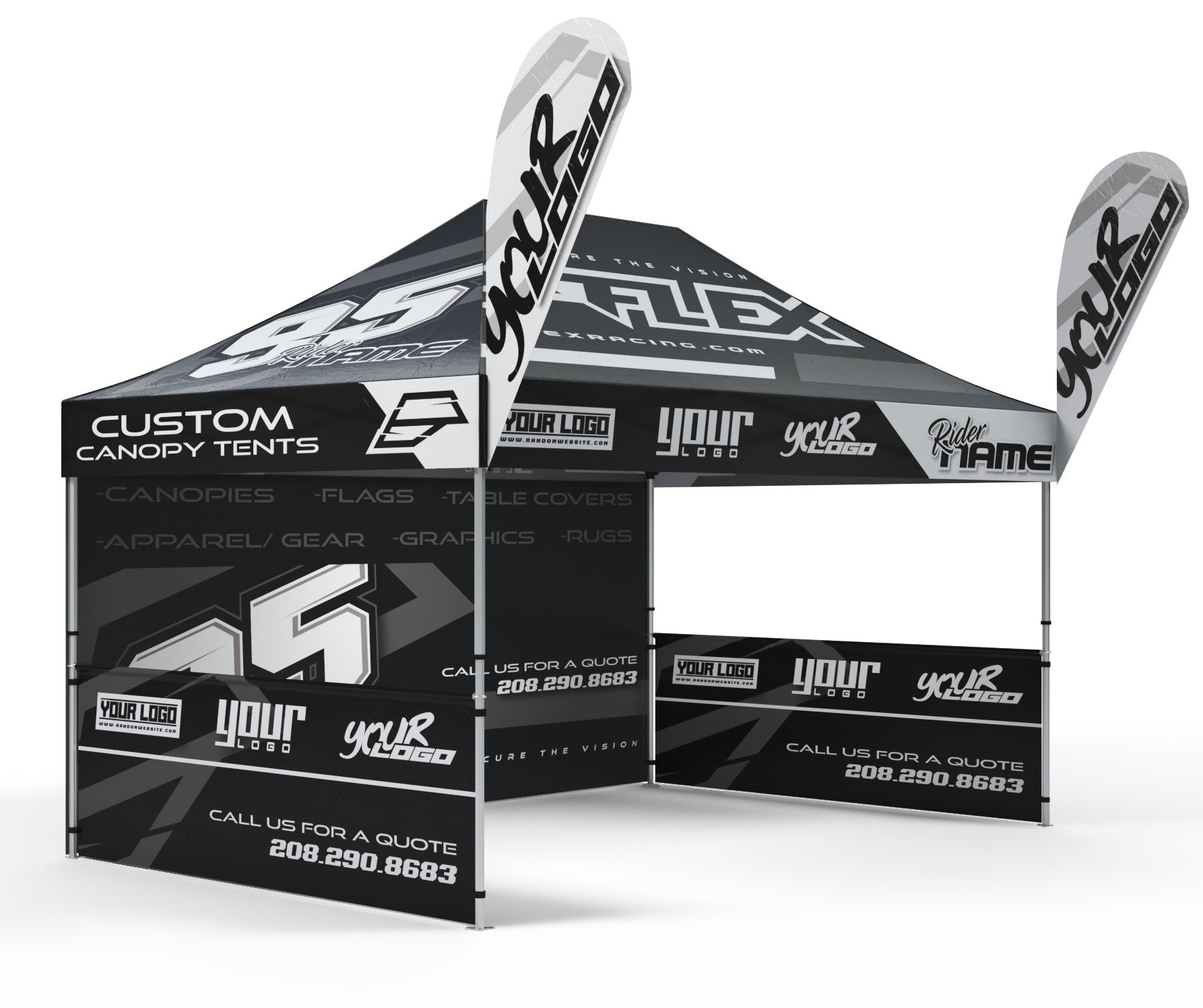 Custom Racing Flags - Pit Flags - Feather, Teardrop, Block – FLEX Racing